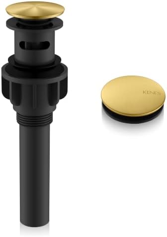 KENES Brushed Gold Pop Up Bathroom Sink Drain Assembly by KENESBathroomKitchen