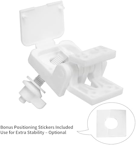 Toilet Seat Hinges Replacement Parts – White Plastic Hinge Set - Image 3