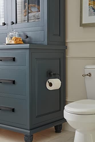 Amerock Appoint 6-5/16" Matte Black Single Post Toilet Paper Holder - Image 3