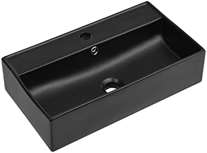Claire 22" Rectangle Wall-Mount Bathroom Sink in Matte Black by SwissMadison