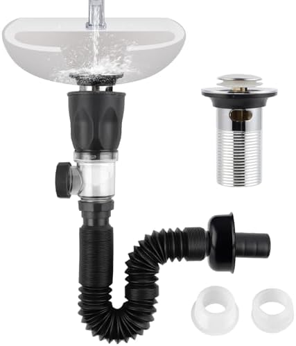 Bathroom Sink Drain Kit, Drain Pipe by iFealClear