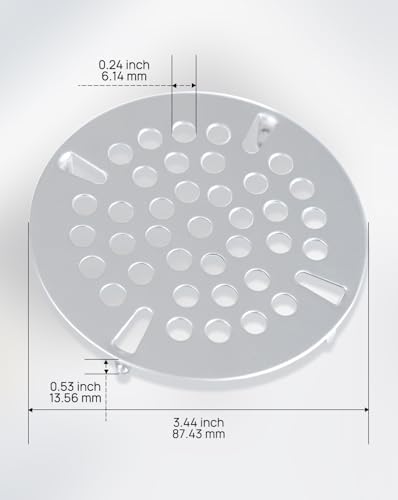 3-1/2" Flat Strainer for Commercial Sink Waste Valve Lever Drain - Image 5