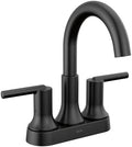 Delta Faucet Trinsic Matte Black Bathroom Faucet, Bathroom Sink Faucet by Unknown