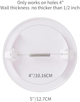 EASY-EXS Access Panel Round 5" Spring-Clip Plastic White - Image 2