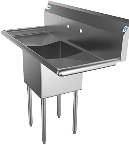 KoolMore 1 Compartment Stainless Steel NSF Commercial Kitchen Prep & Utility - Image 3