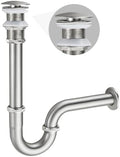 Bathroom Sink U Shape Bottle Trap Complete Set, Adjustable 1-1/4 Bottle P-Trap by DROPINKITCHENSINK