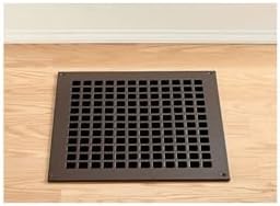 Reggio Register Square Series Floor Grate Cover Grille, Oil-Rubbed Bronze Steel by ReggioRegisterCompanyLLC