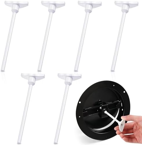 Wonderjune 6 Pcs Round Ceiling Diffuser Key Handle, Cover 6" 8" 10" 12" by Wonderjune
