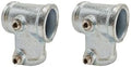 2 Pcs Galvanized Pipe Fittings Single Socket Tee Steel Pipe Pipe Clamps Fits 1 by FLEXKEA
