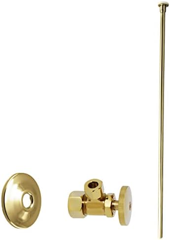 Westbrass A105KFH-01 5/8" x 3/8" OD x 20" Flat Head Toilet Riser Supply Line Kit by Westbrass