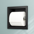 Neodrain Matte Black Recessed in Wall Toilet Paper Holder by Neodrain