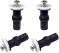 4 Pack Universal Toilet Seat Bolts and Hinge Screws, Top Mounting Fixings Kit by Unknown