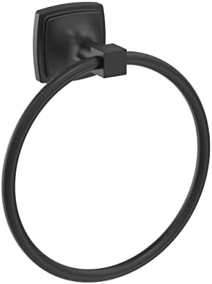 Amerock Stature 7-9/16" Matte Black Towel Ring by Amerock