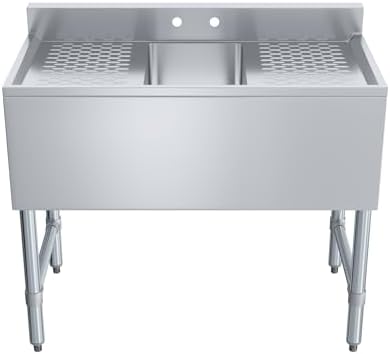 AmGood One Compartment Stainless Steel Under bar Sink - Image 2