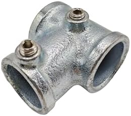 6 Pcs Galvanized Pipe Fittings Single Socket Tee Steel Pipe Pipe Clamps Fits 1 - Image 6