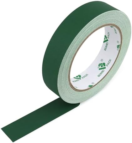 BOMEI PACK Dark Green Gaffer Tape, Matte Non-Reflective, 1inch x 30yds No by BOMEIPACK