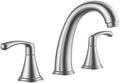 FORIOUS Bathroom Sink Faucet 3 Hole Widespread 8 Inch Brushed Nickel by FORIOUS