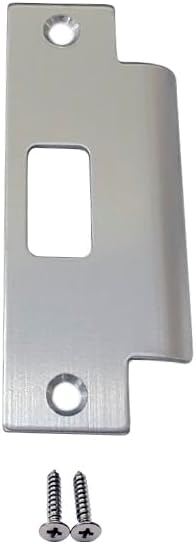 QCAA Stainless Steel Extended Replacement Lock Strike Plate, Round Corner by QCAAHardware