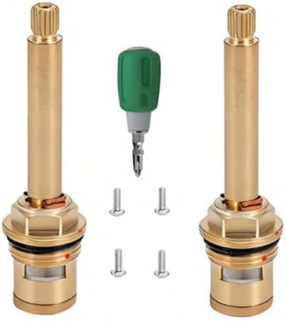 Brass Faucet Cartridge Replacement Kit M20 x 1.5 Ceramic Valve Pair by Unknown
