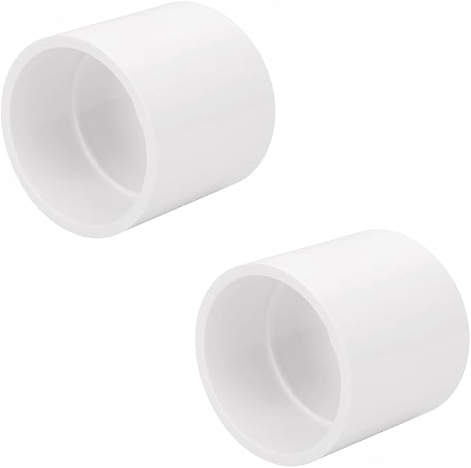 2PCS 2 Inch White PVC Pipe Coupling Adapter Pipe Fitting Couplers Socket x by HayEastdor