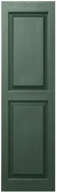 Homeside Raised Panel Vinyl Shutter 1 Pair 14-1/2in. x 75in. 490 Green - Image 3