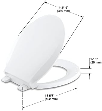 KOHLER K-4639-47 Cachet Round, Grip-Tight Bumpers, Quiet-Close, Quick-Attach - Image 4