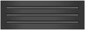 BUILDMART - 18x6 Modern AC Vent Cover - Decorative Black Air Vent - Standard by TexasBuildmart
