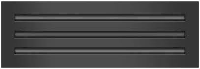 BUILDMART - 18x6 Modern AC Vent Cover - Decorative Black Air Vent - Standard by TexasBuildmart