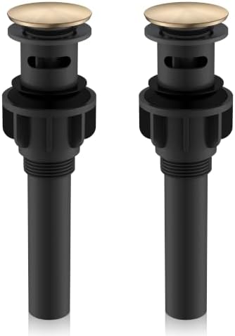 KENES 2 Pack Champagne Bronze Bathroom Sink Drain Assembly by KENESBathroomKitchen