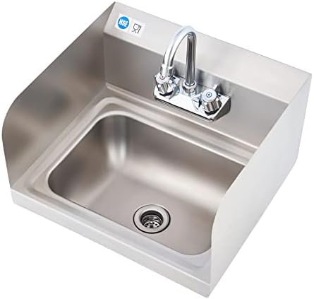 WILPREP Commercial Hand Sink, NSF Stainless Steel Sink Commercial Utility Sink by Wilprep