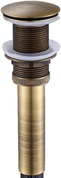 Flybath Sink Drain Without Overflow Large Pop Up Antique Brushed Brass by Flybath