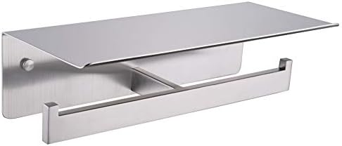 APLusee Dual Roll Toilet Paper Holder, Brushed Nickel, 304 Stainless Steel by APLusee