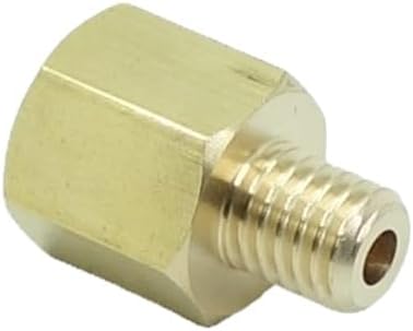 2 Pcs 1/8" NPT Pipe Female x M8 x1.25 Male Metric Gauge Adapter Brass Oil Fuel - Image 3