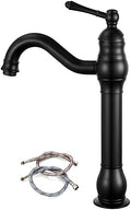 gotonovo Vintage Bathroom Vessel Sink Faucet, Matte Black, No Drain by HOME