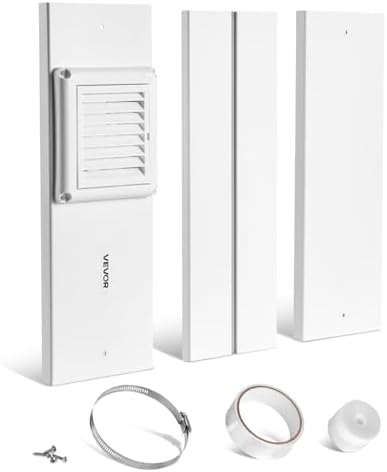 VEVOR Dryer Vent Window Kit, Fits 4-Inch Exhaust Hoses, Adjustable Length by VEVOR