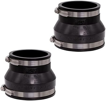 Fernco 1056-43 4-in.x 3-in. PVC Flexible Reducer Pipe Coupling by FerncoInc