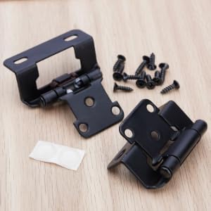 20 Pack 1/2" Overlay Black Cabinet Hinges - Image 9