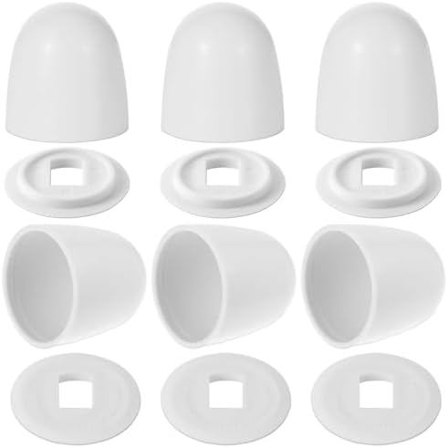 6 Packs Universal Toilet Bolt Caps, Tall Toilet Bolt Caps, Round Plastic by Unknown