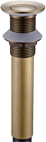 Flybath Sink Drain Without Overflow Small Pop Up Antique Brushed Brass by Flybath