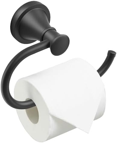 BESy Toilet Paper Holder Wall Mount Bathroom Tissue Roll Holder Matte Black by BESy