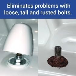TidyCap Toilet Bolt Covers, Screw-On Replacement Caps - Image 2