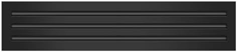 BUILDMART - 28x6 Modern AC Vent Cover - Decorative Black Air Vent - Standard by TexasBuildmart