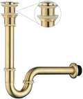 Bathroom Sink Stopper Bottle Trap, U-Shape 1-1/4 inch Slip Inlet Drain Complete by GORDEE