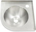 Small Corner Bathroom Sink, Stainless Steel Wall Mount Vessel Sink, Single Bowl by Unknown