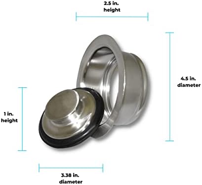 Mr. Scrappy Brushed Nickel Universal Garbage Disposal Sink Flange and Stopper - Image 2