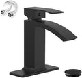 Matte Black Waterfall Bathroom Faucets by Greenspring