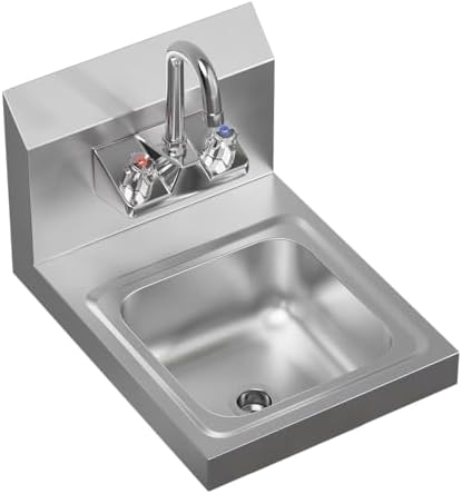 AmGood Stainless Steel Wall Mount Hand Sink | NSF | Commercial Hand Washing - Image 6