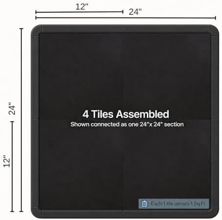 Flooring Inc's 3/8" Thick Interlocking Lightweight Plastic Practice Dance Floor - Image 5