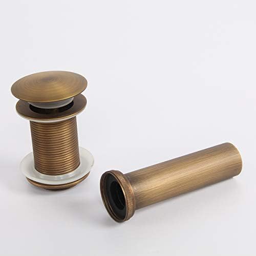 Flybath Sink Drain Without Overflow Large Pop Up Antique Brushed Brass - Image 3