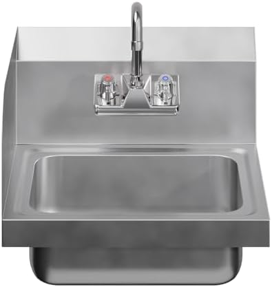 Stainless Steel Wall Mounted Hand Sink 17 in. x 15 in. - Image 2